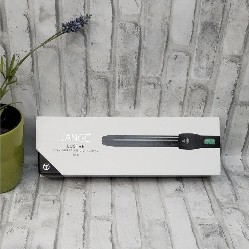 L'ANGE Lustre Black Hair 25mm tourmaline curling wand